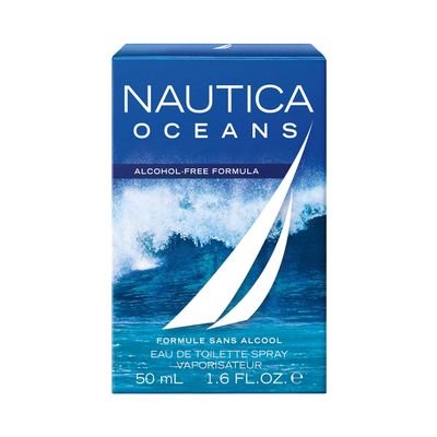 Nautica Oceans Eau de Toilette 1.6 fl oz (Pack of 1), Notes of Apple, Cyclamen, and Amberwood, Men&#39;s Fragrance, Long Lasting, Everyday Fragrance, Travel Size