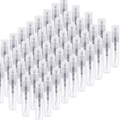 Thyores 50pcs mini perfume atomizer, clear plastic spray bottle portable fragrance spray bottle - 3ml