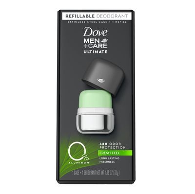 Dove MenCare Refillable Deodorant Kit 0 percent Aluminum Fresh Feel Aluminum Free Deodorant 1.13 oz