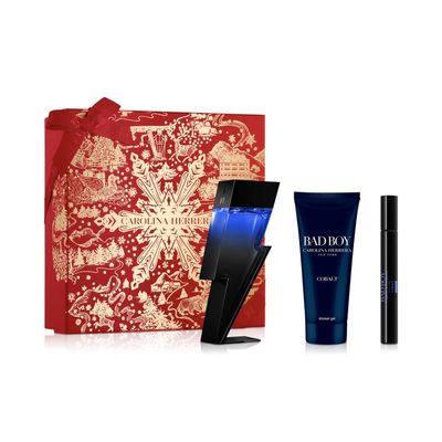 Carolina Herrera Bad Boy Cobalt 3pc Gift Set for Mens