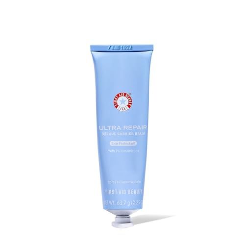 First Aid Beauty - Ultra Repair Rescue Barrier Balm, Deep Hydrating Skin Barrier Mask with 1 Dimethicone, Visible 24-Hour Relief for Dry, Cracked Chapped Skin, Safe for Sensitive Skin, 2.25 oz