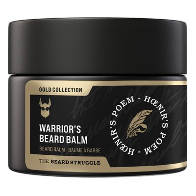 The Beard Struggle Warriors Beard Balm - Gold Collection, Hoenir&#39;s Poem - Non-Greasy Low-Hold Formula, Luxurious Cologne-Grade Fragrances 100 Natural and Plant-Based Ingredients - 50g
