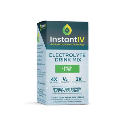 Electrolytes Powder - 3X Electrolytes,12 Sugar with Vitamin C, B3, B6, Electrolytes Powder Packets for Hydration, Recovery Immunity, Vegan Gluten Free Lemon Lime - 12 Packets