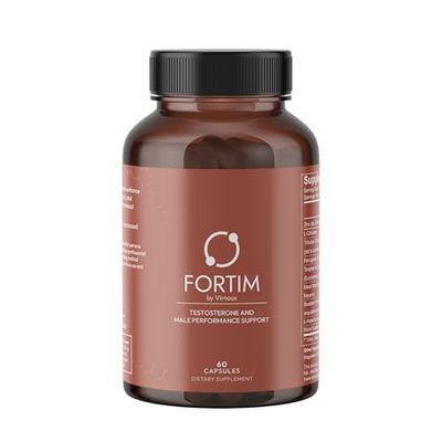 Fortim - Testosterone Support Supplement Made by Doctors for Vitality and Hormonal Health with Fenugreek, L-Citrulline, Tongkat Ali for Energy, Endurance, and Stamina 60 Capsules