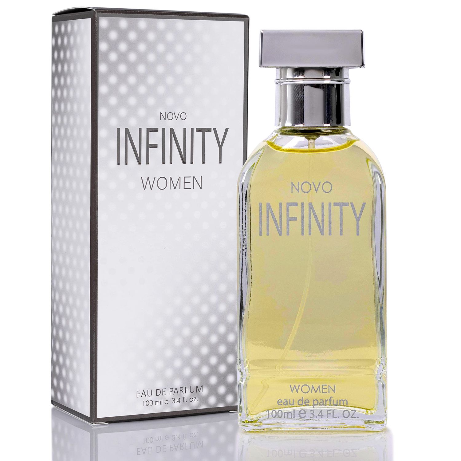 Novo Infinity for Women - 3.4 Fluid Ounce Eau De Parfum Spray Refreshing Mix of Citrus Floral Musk Fragrances Smell Fresh All Day Long Lovely Gift Occasions