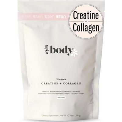 New - Creatine Collagen for Women - Supports Lean Muscle Growth Development, Booty Gain, Energy Recovery - 5g Creatine Monohydrate Plus 5000mg Collagen Peptides Combo - Unflavored, 30 Servings