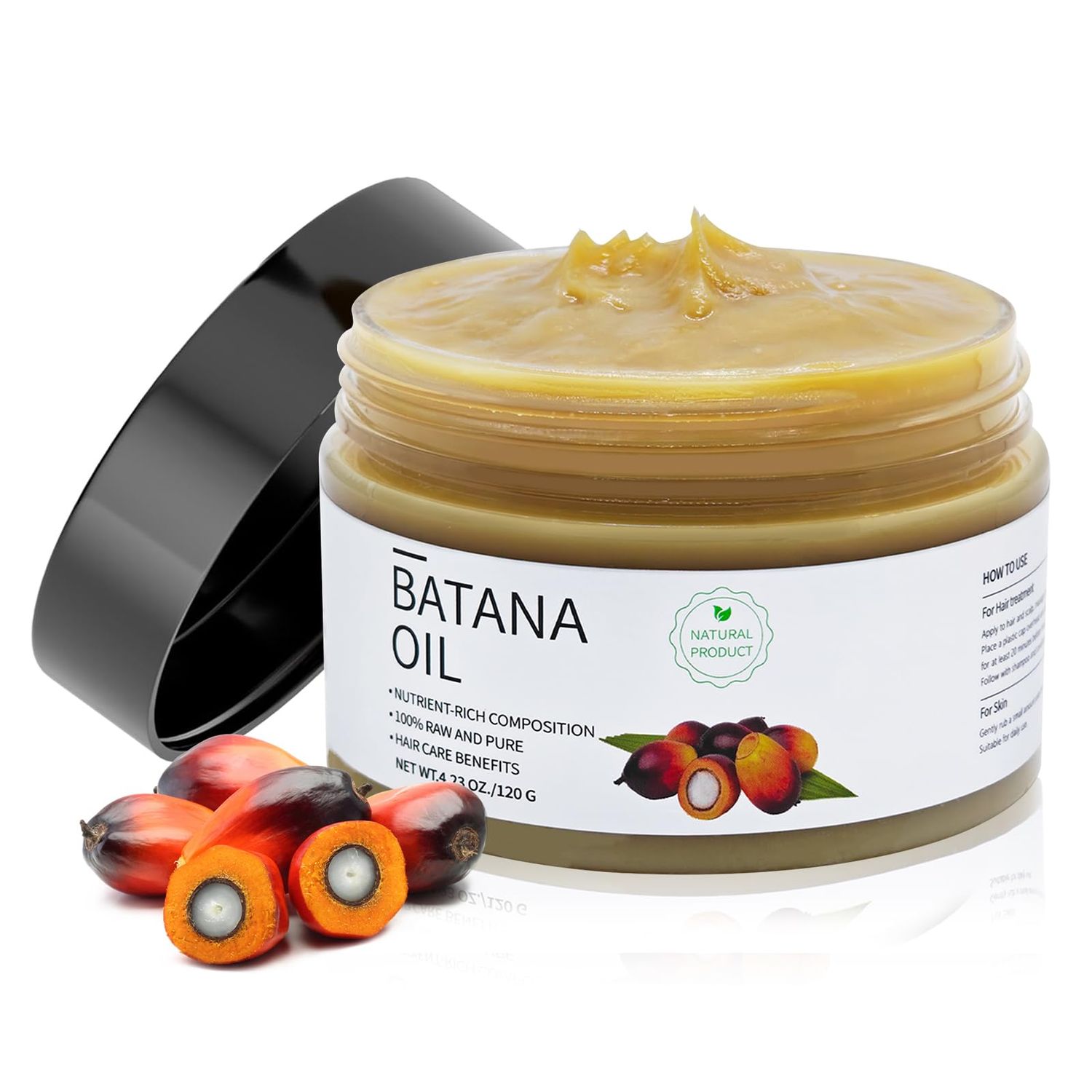 Riducult Raw Batana Oil for Hair Growth, Natural Batana Oil from Honduras Organic Unrefined Hair Oil for Damaged Hair Frizz Split Ends