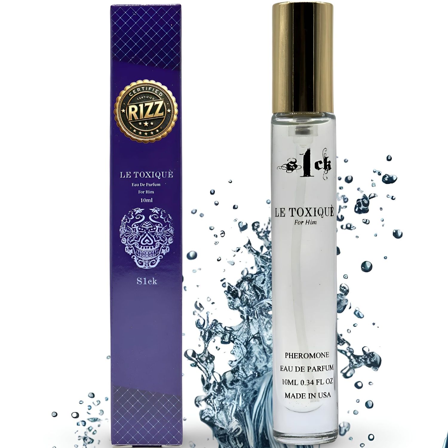 R1ZZ - Le Toxique Pheromone-Infused Cologne for Men Raw Pheromones Attraction Lasting Spray USA-Made Bold Strength Scent for Him