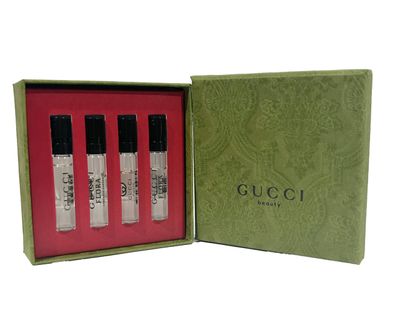 Gucci Sample Perfume WOMEN GIFT SET Bloom, Guilty Pour Femme, Flora Gorgeous Gardenia Flora Gorgeous Jasmine - 1.5 ml 0.05 oz - set of 4 spray samples (9100)