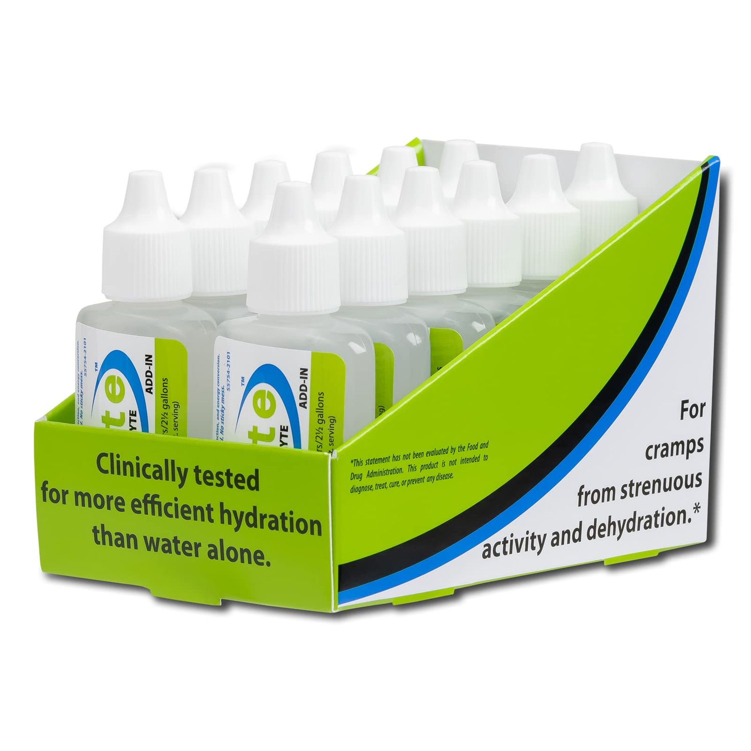 elete Electrolyte Add-in Hydration Drops Sodium, Magnesium, Potassium Trace Minerals 12 Pack of Unflavored Pocket Bottles 24.6 mL Each