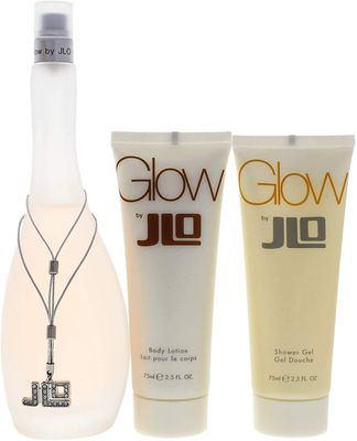 Jennifer Lopez Glow 3 Pc. Gift Set (Eau De Toilette Spray 3.4 Oz Body Lotion 2.5 Oz Shower Gel 2.5 Oz) for Women By Jennifer Lopez, 36 Fl Oz