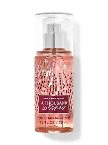 Bath Body Works Bath and Body Works Fine Fragrance Mist Travel Size Mini Purse Spray 2.5 Ounce (A Thousand Wishes), 2.50 Fl Oz (Pack of 1)