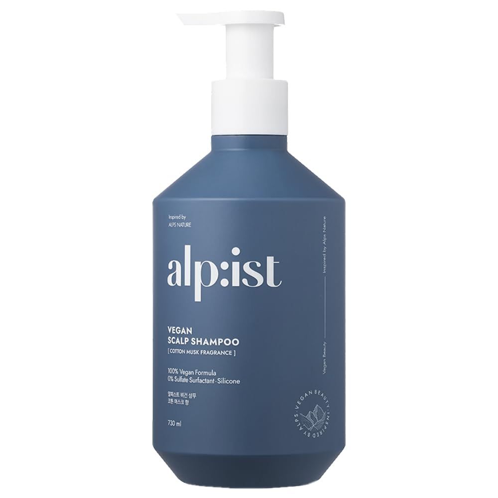 Kerasys alpist Vegan Formula Sulfate Silicone Paraben Free Nature alpist Scalp Care Cotton Musk Fragrance 24.68 fl oz 730 ml (Shampoo, 1-Pack)
