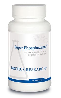 Biotics Research Super Phosphozyme -Phosphorous and RNA, Electrolytes, Healthy Bones and Teeth, Protein Production, Energy Support. 90 Tabs
