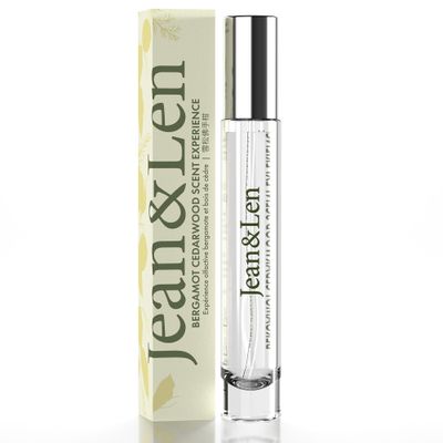 Jean Len Scent Experience Cedarwood Bergamot, eau de toilette with bergamot cedarwood fragrance, practical mini perfume, ideal for on the go, minimalistic glass flacon, 0.34 Fl. Oz.