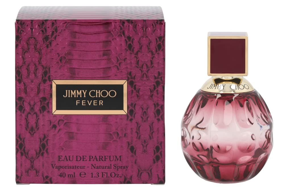 JIMMY CHOO Fever Eau de Parfum - Long Lasting Fragrance with notes of Black Plum Nectar, Heliotrope Roasted Tonka Bean - Warm Floral - 1.3 fl. oz.