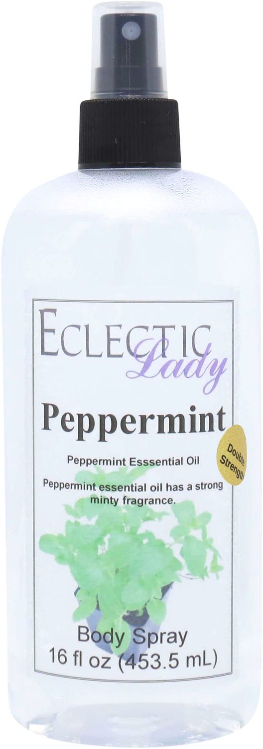 Eclectic Lady Peppermint Body Spray, Double Strength, 16 ounces, Body Mist for Women with Clean, Light Gentle Fragrance, Cologne with Soft, Subtle Aroma For Daily Use