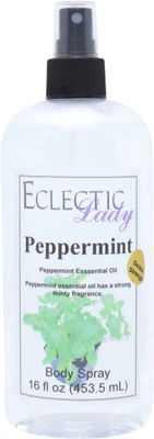 Eclectic Lady Peppermint Body Spray, Double Strength, 16 ounces, Body Mist for Women with Clean, Light Gentle Fragrance, Cologne with Soft, Subtle Aroma For Daily Use