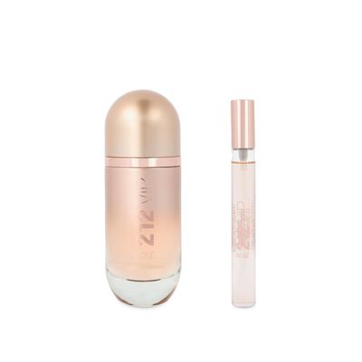 Carolina Herrera 212 Vip Rose 2-Piece Set for Women, (2.7 Oz Eau De Parfum Spray 0.34 Oz Eau De Parfum Spray)