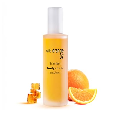 Wild Orange 07 Amber Body Spray Hair Fragrance Mist Hydrating Skincare Ingredients Vegan Essential Oils Orange, Neroli, Vanilla 3.4 FL Oz