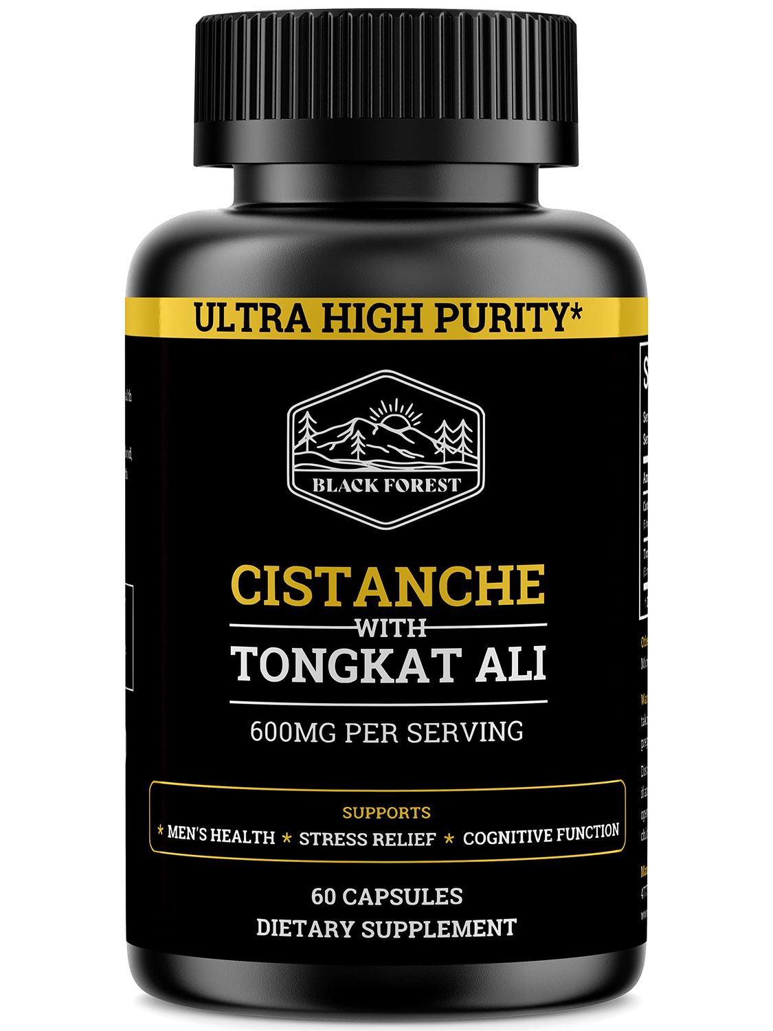 Cistanche Tubulosa 200mg Tongkat Ali 400mg (Max Purity) 2 Month Supply (50 Echinacoside 10 Acetoside with Tongkat Ali for Men 2001 (Longjack) Eurycoma Longifolia) similar to Fadogia Agrestis