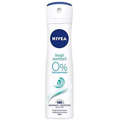 Nivea Fresh Comfort Spray Deodorant 0 Aluminum Salts -150 ml