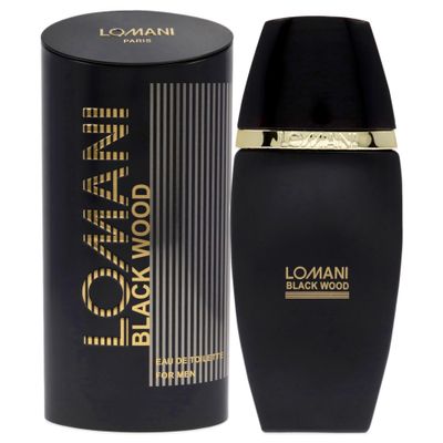 Lomani Black Wood EDT Spray Men 3.3 oz