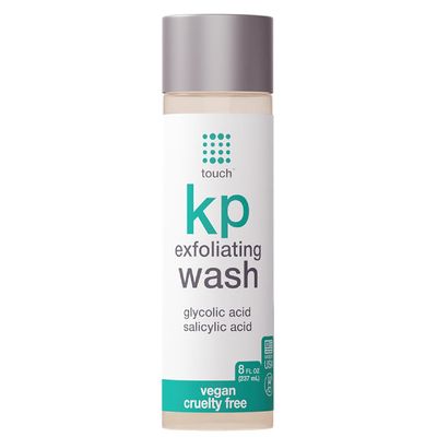 TOUCH Keratosis Pilaris Exfoliating Body Wash Cleanser - KP Body Wash with 15 Glycolic Acid, Aloe Vera, Hyaluronic Acid - 8 Ounce