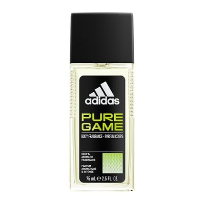 adidas Pure Game Body Fragrance 2.5 fl oz (Pack of 1), Notes of Grapefruit, Lavender, and Sandalwood, Men&#39;s Fragrance, Long Lasting, Sporty Fragrance, Travel Size