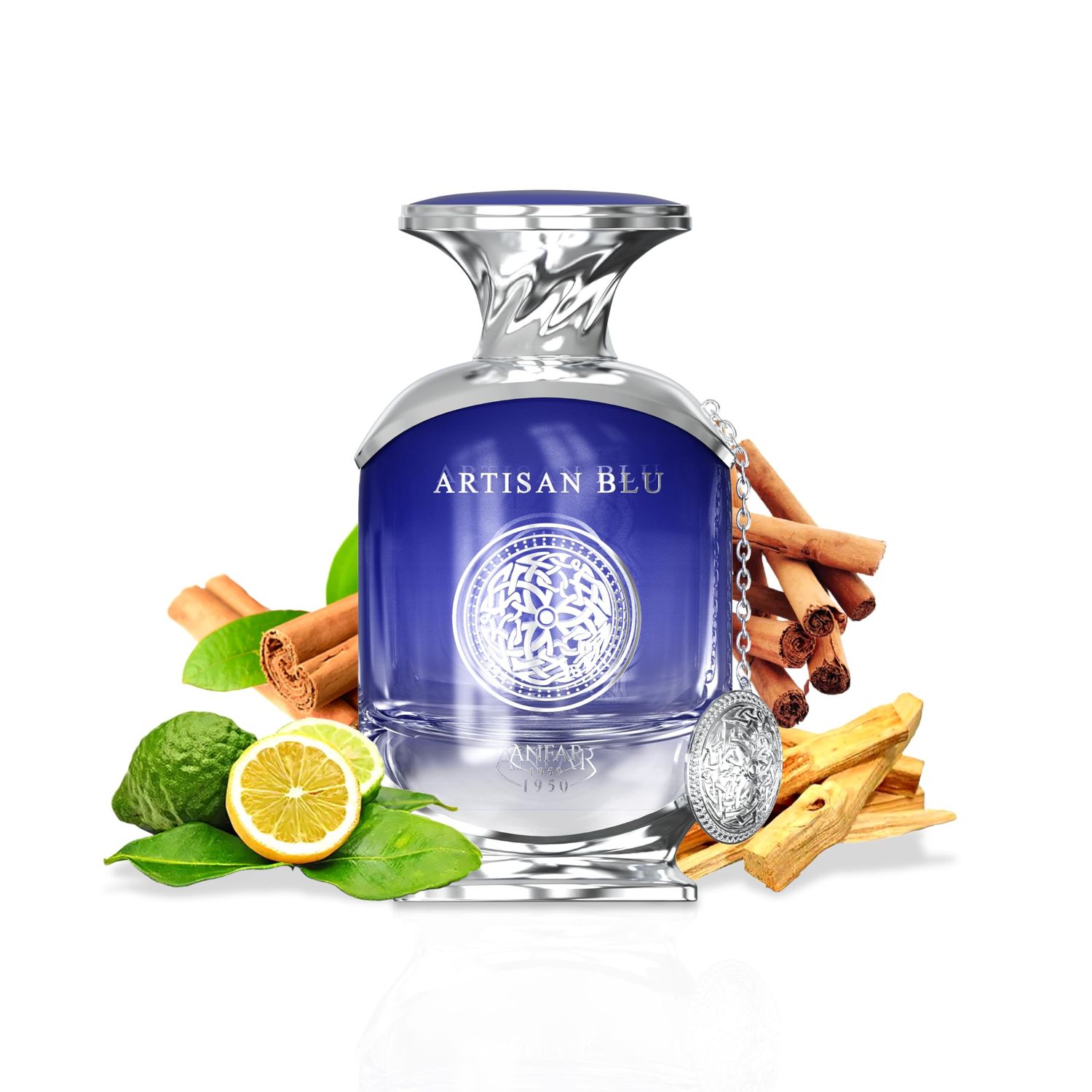 Anfar 1950 ARTISAN BLU Pour Homme by Extrait de Parfum, 3.4 fl oz, Citron, Bergamot, Orange,FOR MEN,100ML
