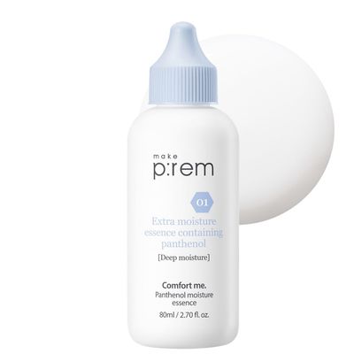 MAKE PREM Comfort Me. Panthenol Moisture Essence, Skin Barrier Repair Serum, EWG Green, Fragrance-Free, Korean Moisturizing Skin Care, 80ml, 2.70 Fl.Oz.