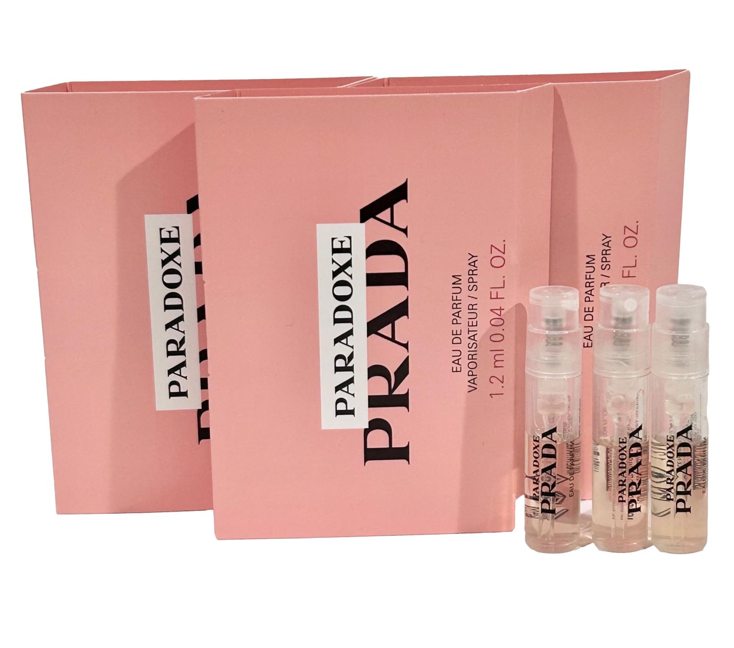 Prada PARADOXE Sample Perfume WOMEN Spray Vial 1.2 ml 0.04 oz - Set of 3