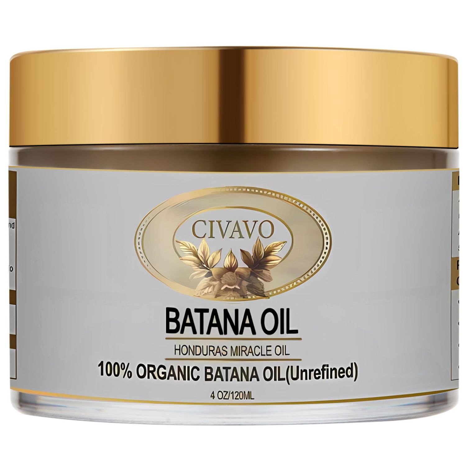 Organic RAW Batana Oil for Hair, 100 Pure Natural Pressed Nourishing Batana Oil Hair Mask for Anti Hair Loss, Repairs Damaged Hair Skin (4 oz) (RAW BATANA Oil)