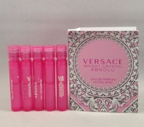 Versace 5 Bright Crystal Absolu EDP Spray Sample Travel Vial .03 Oz1 Ml Each Lot