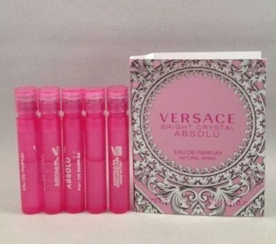 Versace 5 Bright Crystal Absolu EDP Spray Sample Travel Vial .03 Oz1 Ml Each Lot