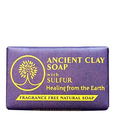 Ancient Clay Soap with Sulfur Fragrance Free Zion Health 6 oz Bar Soap