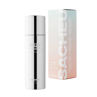 SACHEU Lactic Tonic AHA Resurfacing Essence - Exfoliate Essence, Exfoliating Toner with Hyaluronic Acid, Lactic Acid, Helps Even Skin Tone and Texture, Cruelty Free, Fragrance Free - 3.3 Fl Oz