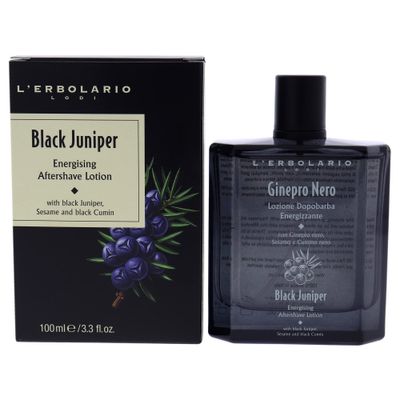 L&#39;Erbolario Black Juniper Energising Aftershave Lotion - Refreshing And Toning Properties - Restorative Effect - Ideal Comfort For Skin On Face And Neck - Plant-Derived Active Ingredients - 3.3 Oz
