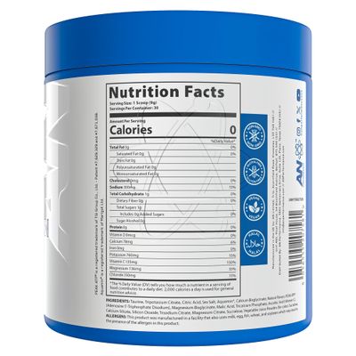 AN Performance Electrolyte Drink Mix Zero Sugar Hydration Powder Magnesium Calcium Potassium Orange Mango 30 Servings
