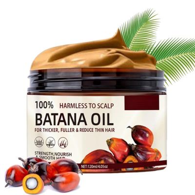 Batana Oil for Hair Growth, 100 Natural Raw and Pure Unrefined Batana Oil Prevent Hair Loss, Dr. Sebi Organic Hair Growth Oil Moisturize Scalp, Promotes Hair thickness for Men Women 4.05 OZ (1PC)