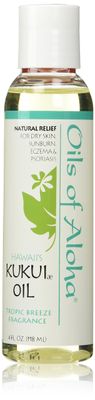 Oils of Aloha - Hawaii Kukui Nut Oil with Tropic Breeze Fragrance, 4 oz