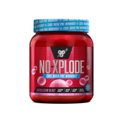 BSN N.O.-XPLODE Cool Rush Pre Workout Powder, Preworkout Energy Supplement for Men and Women with Creatine and Beta-Alanine, New Flavor Bubblegum Blast, 30 Servings