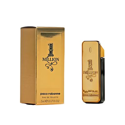 Paco Rabanne 1 Million Perfume for Men - Mini Eau de Toilette Splash, 0.17 Fl Oz