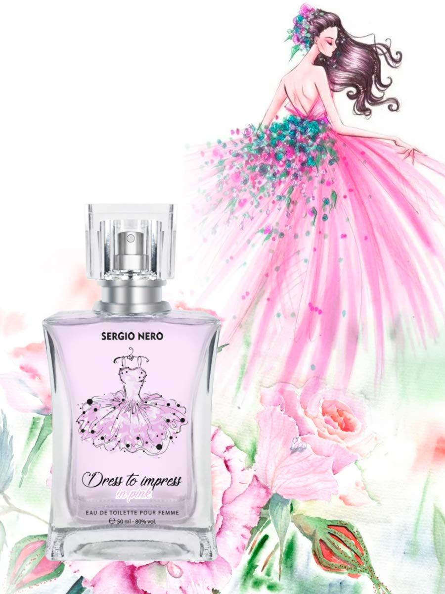 SERGIO NERO Eau de toilette for women Dress to impress in pink 50 ML (1.7 fl.oz.) Fruity-Floral fragrance for her