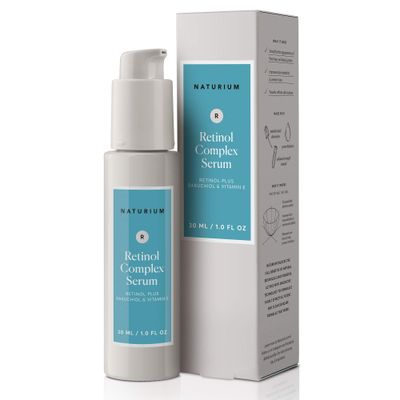 Naturium Retinol Complex Serum, Encapsulated Retinols Bakuchiol, Refining Smoothing Facial Serum, 1 oz
