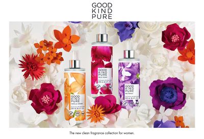 Good Kind Pure Iris Petals Body Mist Spray - Woody, Floral Fragrance - A blend of Nectarine Blossom Soft Amber Woods - Clean, Vegan, Long-Lasting Formula - 8.4 Fl Oz