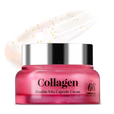 Collagen face cream- marine collagen cream Niacinamide Freeze-Dried Hydrolyzed Collagen - Boosts skin&#39;s barrier Reduce Wrinkles Cream,Lifting Face Moisturizer With Collagen Made Of Vitamin 1.69 Oz