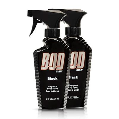 BOD man Fragrance Body Spray, Black, 8 fl oz (Pack of 2)