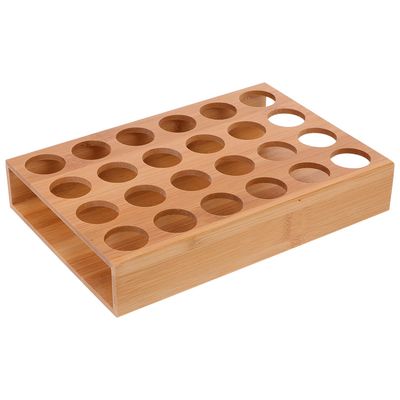 Healifty 1pc Essential Oil Shelf Display Shelf Nail Polish Wood Stand Essential Oil Rack Essential Oils Rack Fragrance Storage Perfume Tube Display Rack Bottle Stand Divider Wooden Lecythus