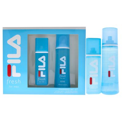 Fila Fragrance Giftset for Men - Cool, Clean And Refreshing Fragrance And Body Mist - Extra Strength, Long Lasting Scent Payoff - Trendy, Rectangular, Streamlined, Portable Bottle Design - 2 Pc